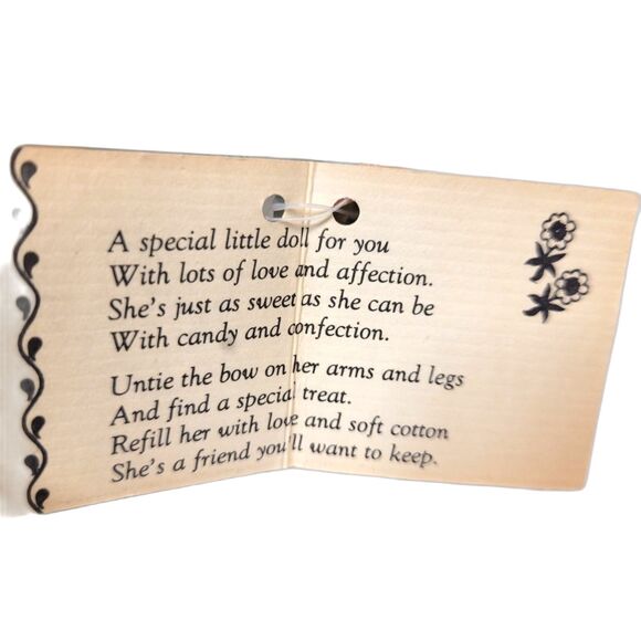 NWT Woode Doll Candy Kids shelf sitter Handcrafted Vintage COTTAGECORE farmcore - Picture 5 of 5